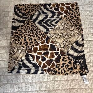 Banana Republic Animal print Patchwork silk scarf